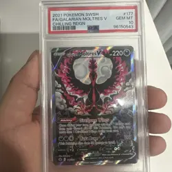 POKEMON PSA 10 2021 Chilling Reign Galarian Moltres V 177/198 Alt Art *4662 - Image 5