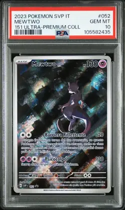 Pokemon PSA 10 Mewtwo #052 151 Ultra Premium Collection Promo 2023 Italiano - Image 2