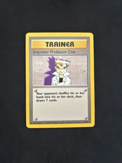 Imposter Professor Oak 073/102 Base Set Regular Pokemon TCG - HP - Image 1