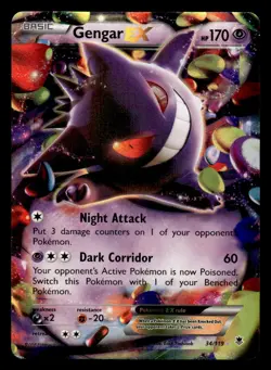 Pokemon TCG XY - Phantom Forces #34/119 Gengar EX NM - Image 1