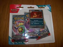 POKEMON TCG SCARLET & VIOLET JOURNEY TOGETHER 3 PACK BOOSTER W/SCRAFTY PROMO - Image 2