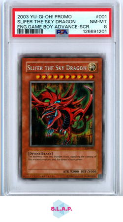 SLIFER THE SKY DRAGON ENG.GAME BOY ADVANCE-SCR. YU-GI-OH! PROMO 2003 001 PSA 8 - Image 1