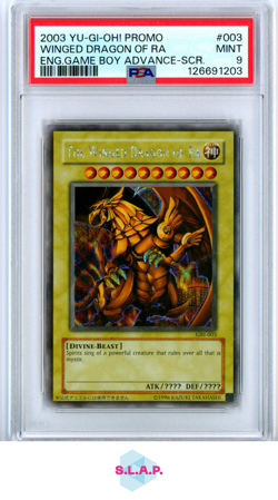 WINGED DRAGON OF RA ENG.GAME BOY ADVANCE-SCR. YU-GI-OH! PROMO 2003 003 PSA 9 - Image 1