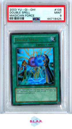 DOUBLE SPELL MAGICIAN'S FORCE YU-GI-OH! MFC-MAGICIAN'S FORCE 2003 106 PSA 9 - Image 1