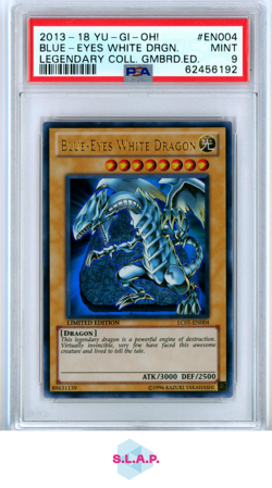 BLUE-EYES WHITE DRGN. LEGENDARY COLL.GAMEBOARD ED: 2013-18 YU-GI-OH! EN004 PSA 9 - Image 1