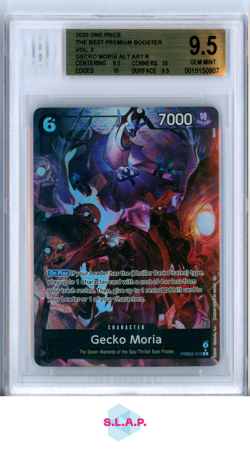 GECKO MORIA R 2025 ONE PIECE THE BEST PREM BOOSTER VOL. 2 PRB02013 BGS 9.5 - Image 1