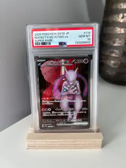Pokemon 2025 JPN Glory Of Team Rocket Team Rocket's Mewtwo ex SR 127/098 PSA 10 - Image 1