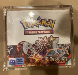 Pokemon TCG SV03 Obsidian Flames Booster Box In Display Case Slight Damage 820650863745 - Image 1