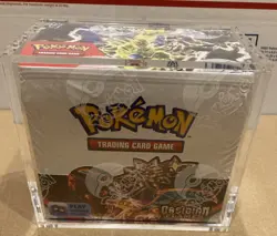 Pokemon TCG SV03 Obsidian Flames Booster Box In Display Case Slight Damage 820650863745 - Image 2