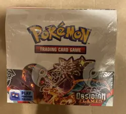 Pokemon TCG SV03 Obsidian Flames Booster Box In Display Case Slight Damage 820650863745 - Image 3