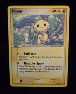 Pokemon TCG - MINUN - 41/107 - EX: DEOXYS (2005) - VINTAGE - LP - Image 1