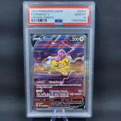 Pokemon TCG PSA 10 Raikou GG41/GG70 Crown Zenith Galarian Gallery SWSH - Image 1