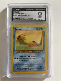 Swinub Pokemon 2002 Neo Destiny 84/105 CGC Guinness World Records - Image 1