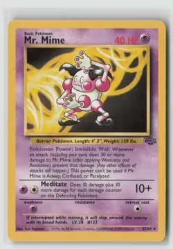 MR. MIME 22/64 JUNGLE NON HOLO RARE POKEMON TCG LP - Image 1