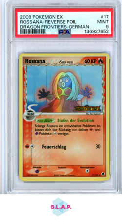 ROSSANA-REVERSE FOIL DRAGON FRONTIERS-GER POKEMON EX 2006 17 PSA 9 - Image 1