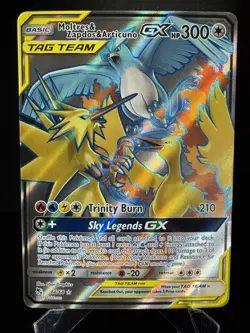 Moltres & Zapdos & Articuno GX 66/68 SM Hidden Fates Full Art Pokemon - NM - Image 1