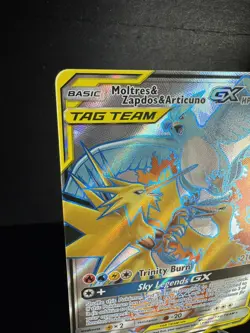 Moltres & Zapdos & Articuno GX 66/68 SM Hidden Fates Full Art Pokemon - NM - Image 2