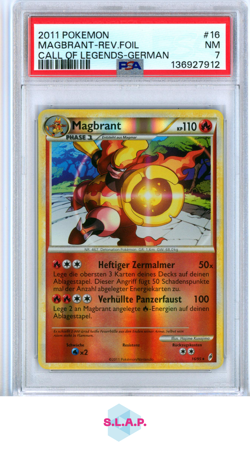 MAGBRANT-REV.FOIL CALL OF LEGENDS-GERMAN POKEMON CALL OF LEGENDS 2011 16 PSA 7 - Image 1