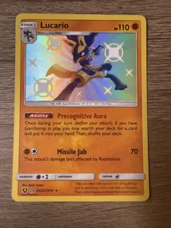 Lucario SV22/SV94 Pokemon Hidden Fates Shiny Vault Rare Near Mint Never Played - Image 1