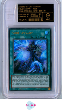 SOUL SERVANT YU-GI-OH! LED6-EN003 2020 MAGICAL HERO 1ST EDITION ENGLISH EG 9 - Image 1
