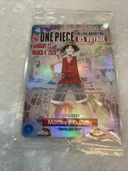 One Piece Monkey D. Luffy College Basketball Promo Card Houston SGA 03/04 - Image 4