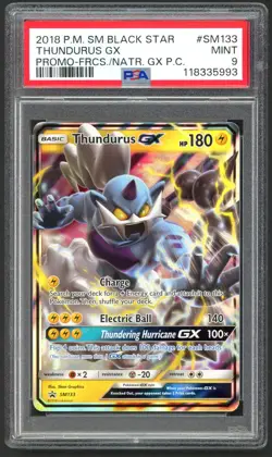 Pokemon Cards - PSA 9 Thundurus GX SM133 - Black Star Promo - MINT - PSA9 - Image 1