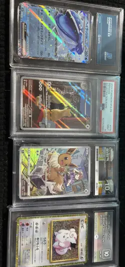 Pokemon TCG Graded Cards x 4 slab bundle job lot psa ace mixed eevee Persian - Image 3