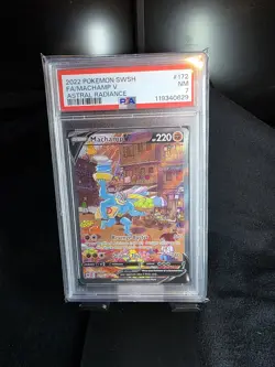 Pokemon TCG SWSH: Astral Radiance Ultra Rare Machamp Card 172/189 PSA 7 - Image 1