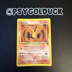 Pokemon TCG Moltres Fossil Card 27/62 Unlimited Rare Non-Holo - Image 1