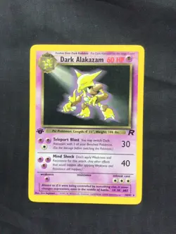 Pokemon Cards: Team Rocket 1st Edition Rare: Dark Alakazam 18/82 - Image 1