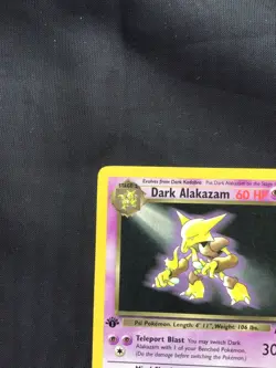 Pokemon Cards: Team Rocket 1st Edition Rare: Dark Alakazam 18/82 - Image 2