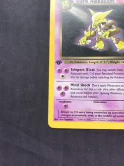 Pokemon Cards: Team Rocket 1st Edition Rare: Dark Alakazam 18/82 - Image 5