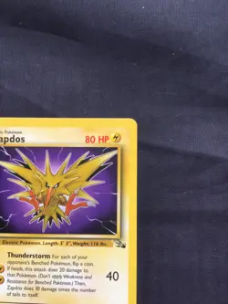 Pokemon Cards: Fossil 1st Edition Rare: Zapdos 30/62 - Image 3