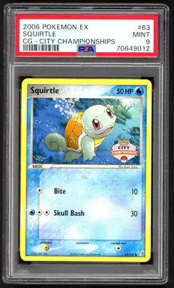 Pokemon Cards - PSA 9 Squirtle 63/100 - City Championships 2006 - MINT - PSA9 - Image 1