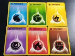 Pokemon 1999 Base Set Unlimited Energy 6 Card Set / Lot # 97-102 - Image 1