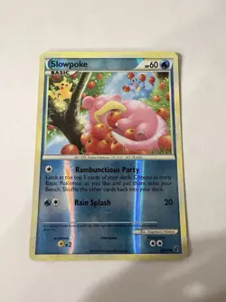 Pokemon TCG Slowpoke 66/90 Undaunted Reverse Holo Card LP+ Condition - Image 1