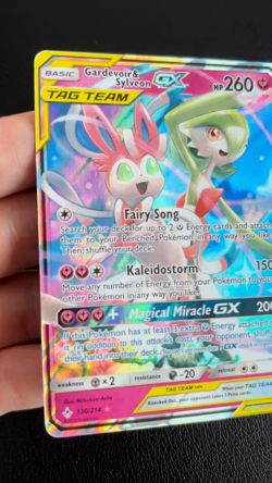 Gardevoir Sylveon GX 130/214 Holo Rare GX Card Unbroken Bonds Pokemon TCG - NM/M - Image 2