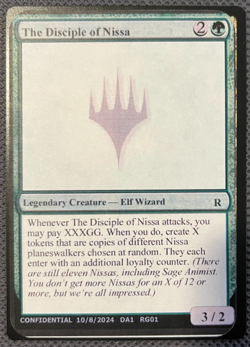 Magic MTG The Disciple of Nissa Gavin Verhey's Unknown Event Playtest Card - Image 1