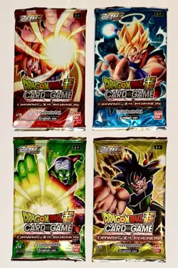 DRAGONBALL SUPER X4 BOOSTER SEALED CARD GAME DAWN OF THE Z-LEGENDS CON 12 CARDS - Image 1