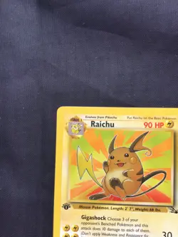 Pokemon Cards: Fossil 1st Edition Rare: Raichu 29/62 - Image 2
