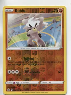 Pokemon TCG Sword & Shield Chilling Reign Reverse Holo Card #093 Kubfu - Image 1