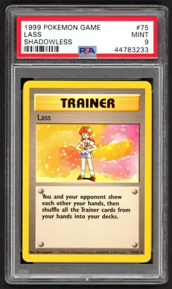 Pokemon Cards - PSA 9 Shadowless Trainer Lass 75/102 - Base Set - MINT - Image 1