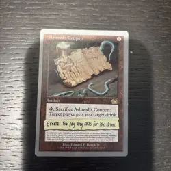 Magic the Gathering - Unglued- Ashnod's Coupon Artifact Card Very Good Condition - Image 1