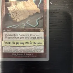 Magic the Gathering - Unglued- Ashnod's Coupon Artifact Card Very Good Condition - Image 4