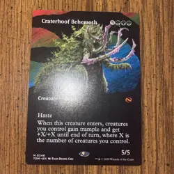 Craterhoof Behemoth (Borderless) Tarkir: Dragonstorm Regular - Image 1