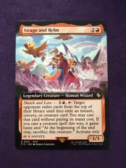 Strago and Relm - Extended Art R MTG Commander: Final Fantasy M/NM FIC - Image 1