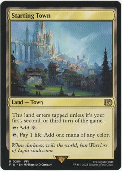 1x Starting Town MTG Final Fantasy Lightly Played - Image 1