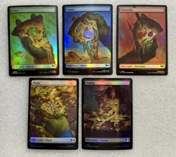 Magic the Gathering - FOIL Pizza Lands - #0253 - 0257 - TMNT - NM/M Mtg - Image 1