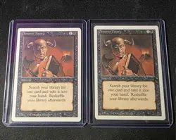 x2 MTG Magic The Gathering English Demonic Tutor Light Play Normal Unlimited - Image 1