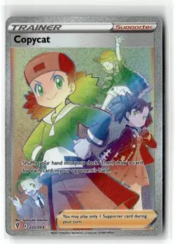 Copycat ⭐ 222/203 Holo Rare Rainbow Evolving Skies 2021 Pokemon NM - Image 1